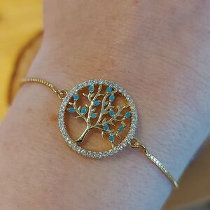 Tree of life gold plated bracelet